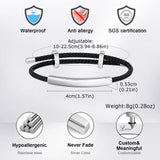 Custom Engraved Stainless Steel Name Bracelet for Men – Adjustable Link Chain