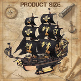 ROKR The Seahorse Barque 3D Wooden Sailing Ship Model Kit – DIY Nautical Puzzle for Adults & Teens
