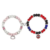 Pulsera para parejas con colgante de gato araña: pulsera magnética a juego para amantes de los gatos