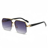 Oversized Retro Double Bridge Sunglasses – Trendy Gradient Shades with UV400 Protection