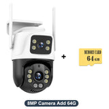 6K 12MP WiFi Outdoor Security Camera with 8X Zoom, Auto Tracking & Dual Screens