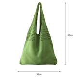 Crochet Shoulder Bag – Stylish Hollow Weaving Tote for Women