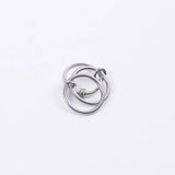 Anillo de múltiples capas con forma de bucle de EBbelle: acero inoxidable chapado en oro de 18 quilates, joyería hipoalergénica y que no se deslustra para mujeres