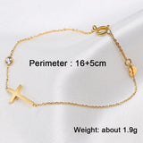 Elegant Cross Link Bracelet for Women – Trendy Cubic Zirconia Charm Jewelry