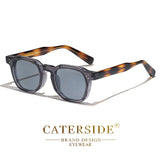 CATERSIDE Retro Punk Square Sunglasses – Small Frame Trendy Shades for Men & Women
