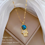 Trendy Stainless Steel Star Pendant Necklace – Women’s Zircon Charm Jewelry