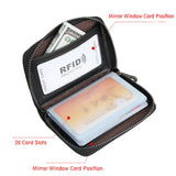 RFID Blocking Leather Wallet – Stylish Credit Card Holder with 20 Slots for Men