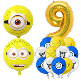 Minions-Themed Birthday Party Decorations Set for Kids with Balloons, Tableware & Cake Toppers