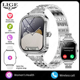 Reloj inteligente de moda para mujer con seguimiento de salud y actividad física, llamadas por Bluetooth y esferas de reloj personalizables 