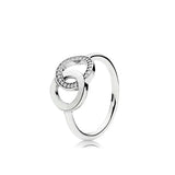 Elegant Unisex Silver Zircon Ring – Classic Round Cut Wedding Band