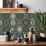 Juego de 24 pegatinas de azulejos de colores claros para pared, papel tapiz para renovación del hogar, cocina, baño, impermeables, autoadhesivas