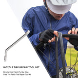 Portable Bicycle Tire Repair Kit with Glueless Patches and Tools
