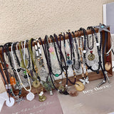 Collar de mariposa con cuentas de estilo chino: elegante cadena de clavícula de verano para mujer