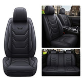 Universal Fit PU Leather Car Seat Covers – Full Set Waterproof Cushion Pads for 5 Seats