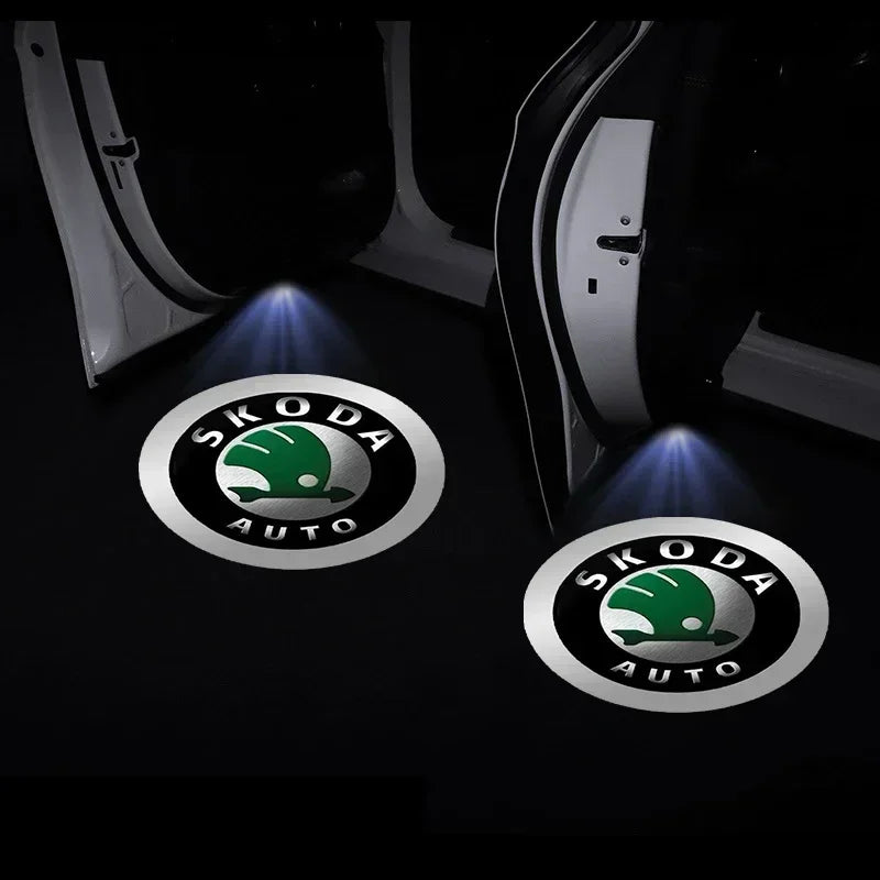 Skoda LED Door Projector Lights - HD Welcome Logo Lights for Octavia, Kodiaq, Superb & More