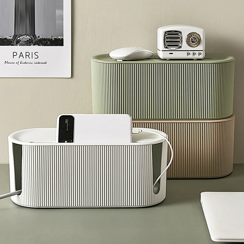 Caja de almacenamiento para gestión de cables: una solución ordenada y organizada para cables y enchufes