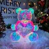 LED Light-Up Teddy Bear – Romantic Heart Glow Plush with Colorful Lights (30cm)