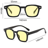 Unisex Rectangle Vintage Sunglasses – Retro Cat Eye Shades with UV400 Protection