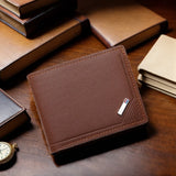 Slim RFID Blocking Bifold Wallet for Men – Minimalist PU Leather Money Clip Card Holder