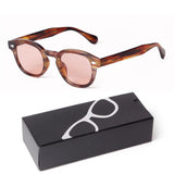 Gafas de sol redondas pequeñas con degradado azul de moda: gafas de sol cuadradas de diseño vintage con diseño de tortuga para hombres y mujeres