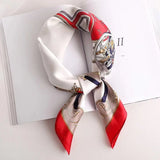 Luxury 70×70cm Silk Square Scarf – Elegant Satin Hairband & Neckerchief