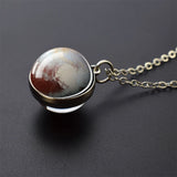 Trendy Glass Ball Pendant Necklace – Unisex Zinc Alloy Chain Design