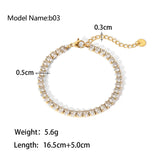 Elegante pulsera de acero inoxidable con dije de corazón: cadena clásica de cuerda para mujer