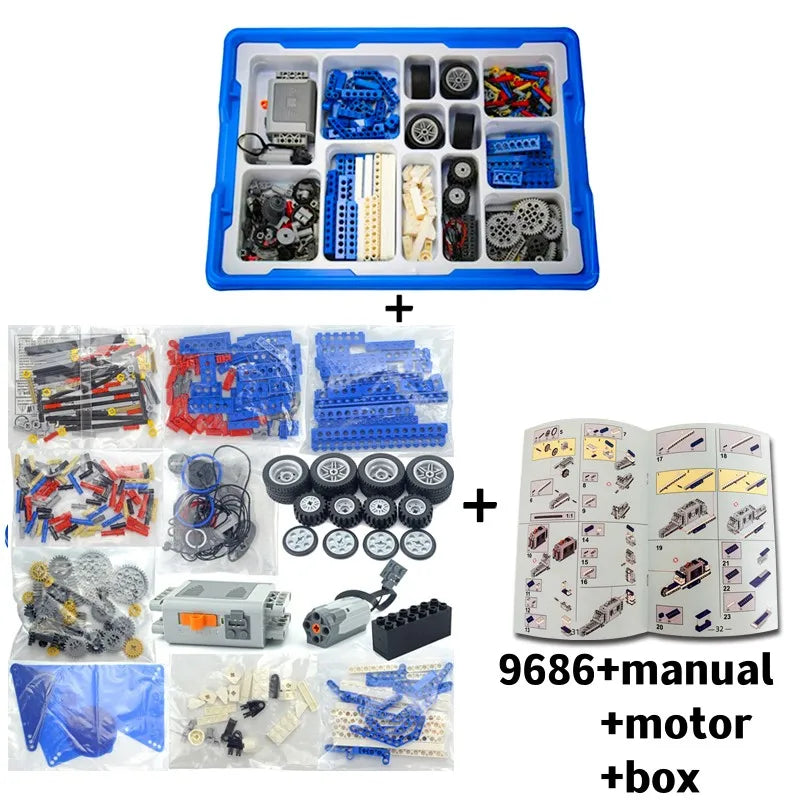 STEM Robotics Building Blocks Set – Educational DIY Technology Kit for Kids, Compatible with 9686 Engineering Projects