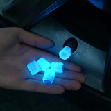Glow-in-the-Dark Tire Valve Caps – Fluorescent Stem Covers for Cars, Motorcycles & Bicycles