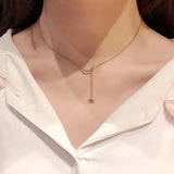 Trendy Moon Pendant Necklace for Women – Zinc Alloy Fashion Jewelry
