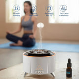 Volcano Jellyfish Mist Essential Oil Diffuser with 350ml Tank and LED Flame Lights