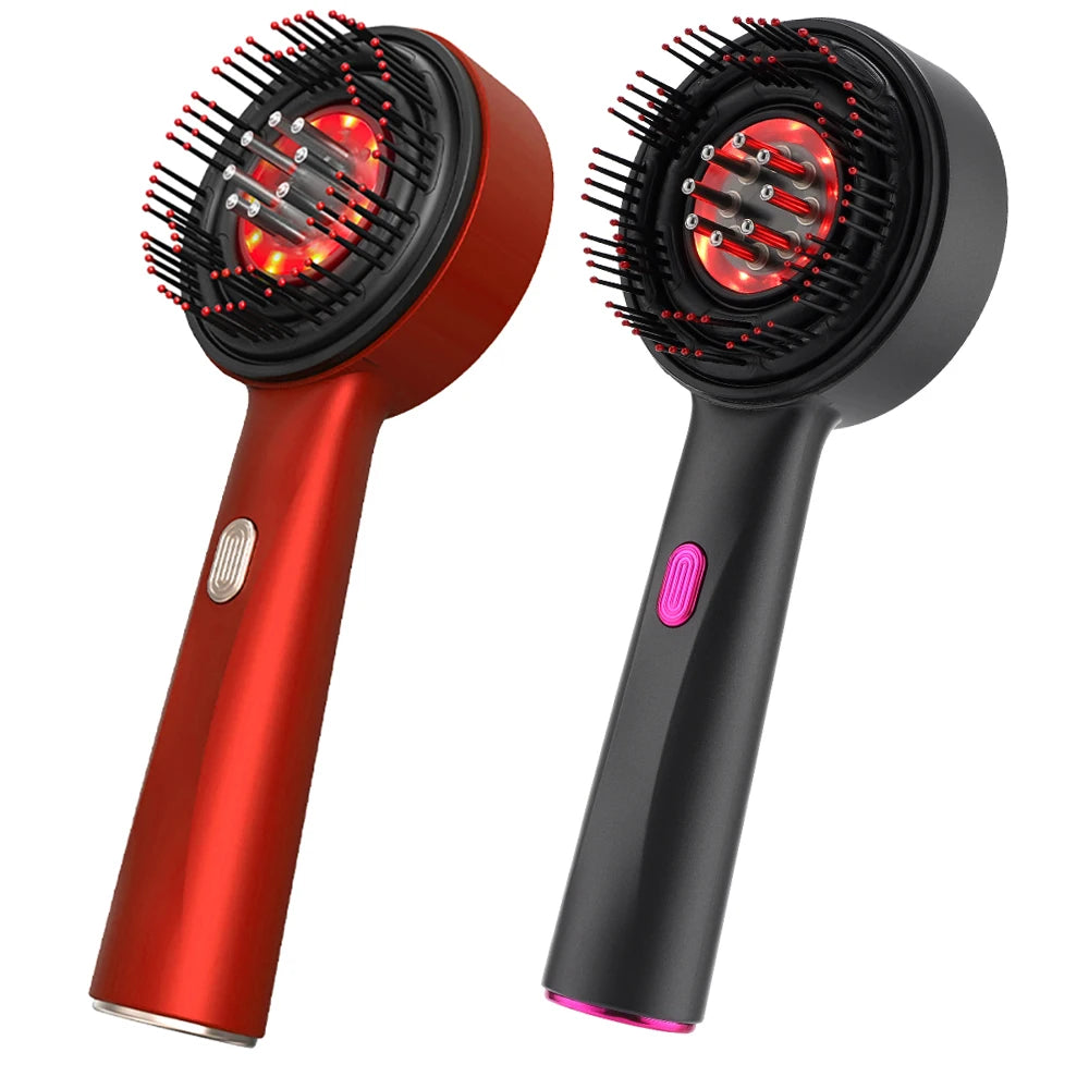 Electric Scalp Massager with Infrared Light – Hair Growth Comb & Oil Applicator for Anti-Hair Loss