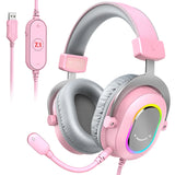 FIFINE 7.1 Surround Sound Gaming Headset with Noise Isolation & Detachable Mic for PC, PS4, PS5