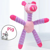 Indestructible Squeaky Plush Dog Toy - Durable Chew Toy for Large Dogs with Dental Benefits