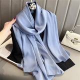 Elegant Silk Scarf – Luxury Solid Color Shawl & Pashmina for Women