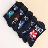 Women's Cartoon Ankle Socks – Soft Breathable Cotton Blend, 5/10 Pair Set for Casual Wear