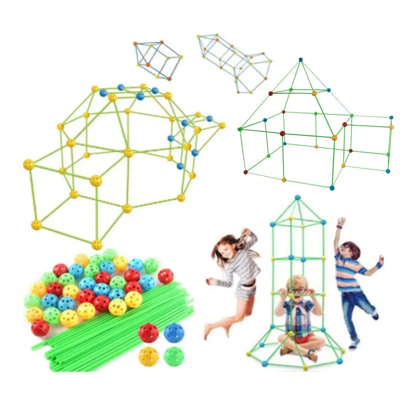 Indoor Kids Fort Building Kit – Creative Construction Play Set for Boys & Girls