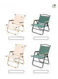 Foldable Wooden Beach Chair with Armrests – Heavy-Duty Outdoor Lounge Seating