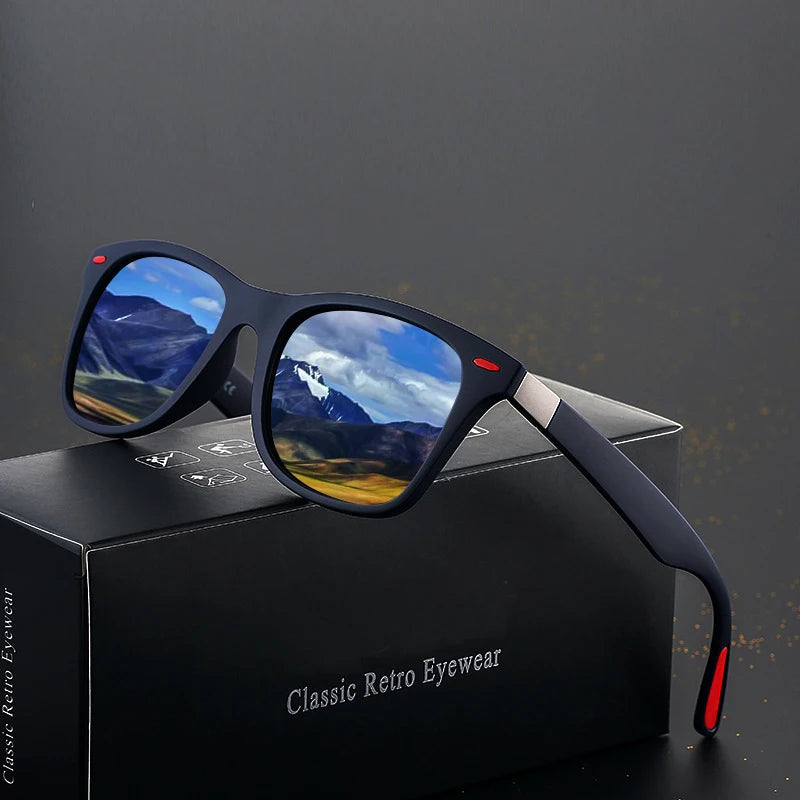Men’s UV400 Rectangle Travel Sunglasses – Lightweight, Stylish & Protective