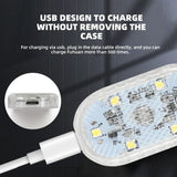 Lámpara de lectura LED táctil mini USB: lámpara compacta para interior de automóvil, 5 V, sensible al tacto, luz nocturna recargable