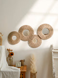 Boho Round Wall Mirror with Hanging Rope – Stylish Home Décor
