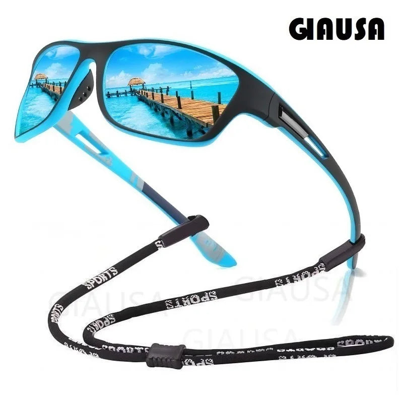 Men's Polarized Fishing Sunglasses with Glasses Chain – Ultimate UV400 Protection for Outdoor Adventures