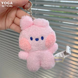 BT21 Mini Plush Keychain - Cute 8cm COOKY/RJ/TATA Character Backpack Charm
