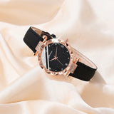 5-Piece Luxury Watch Set for Women - Rhinestone Quartz Watch & Jewelry Gift Set