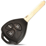 Durable 2/3/4-Button Toyota Key Fob Shell Replacement with Uncut Blade