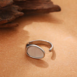 Stainless Steel Irregular Geometric Knot Ring – Trendy Minimalist Statement Jewelry for Women