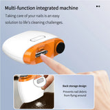 2-in-1 Automatic Electric Nail Clipper & Polisher - USB Rechargeable with LED Light