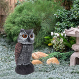 Realistic Shake Head Owl Decoy – Wind-Powered Bird Repellent for Garden, Lawn, and Outdoor Protection
