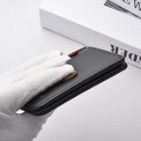 Ultra-Thin PU Leather Card Wallet for Men – Slim Minimalist Credit Card Holder