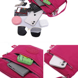 Stylish Women's Nylon Crossbody Bag with Floral Decoration – Soft Messenger Shoulder Purse for Parties